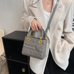 Embossed Leather Mini Crossbody Bag for Women
