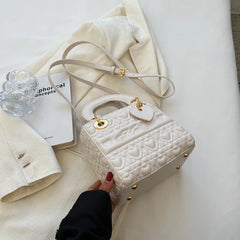 Embossed Leather Mini Crossbody Bag for Women