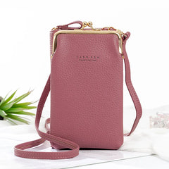 Mini Crossbody Bag PU Leather Bag with Tassel Zipper