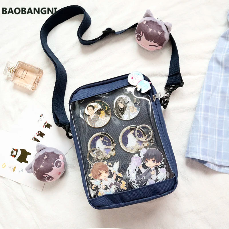 Small Clear PVC Mini Crossbody Bag Women's Shoulder Purse for Phone