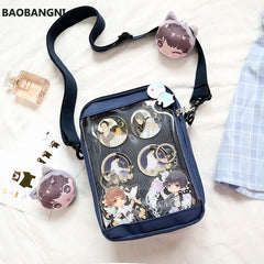 Small Clear PVC Mini Crossbody Bag Women's Shoulder Purse for Phone