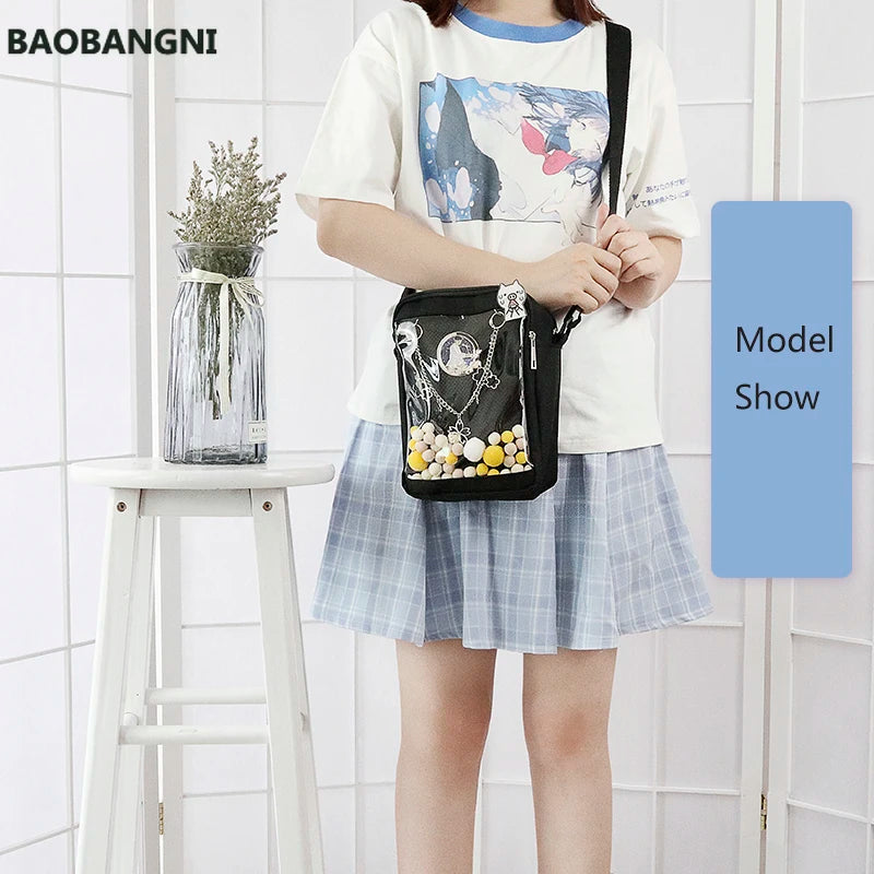 Small Clear PVC Mini Crossbody Bag Women's Shoulder Purse for Phone