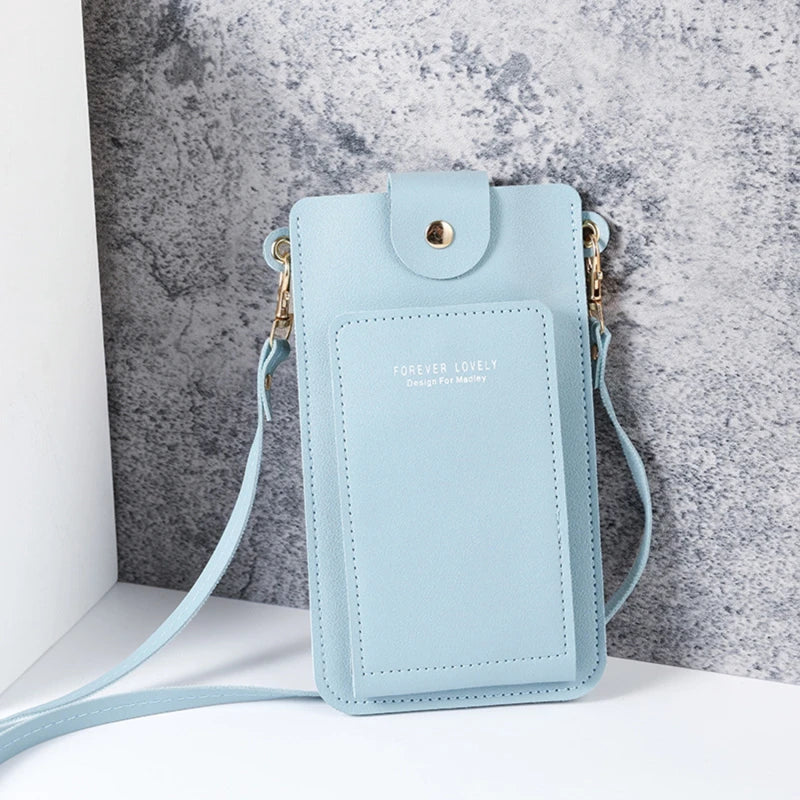 Mini Crossbody Shoulder Bags Women Touchable Cell Phone Pocket Card Purse