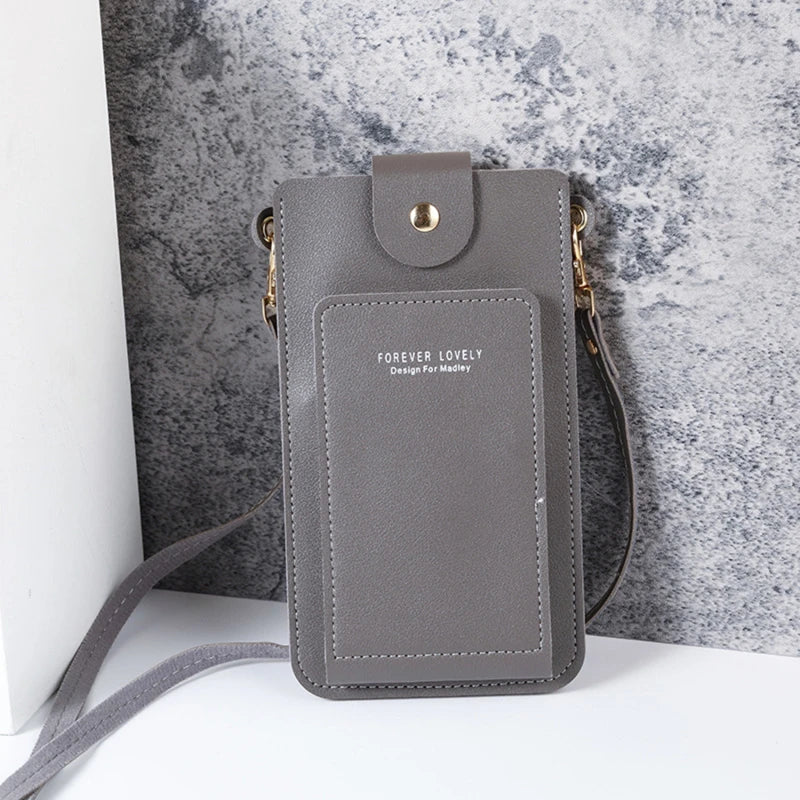 Mini Crossbody Shoulder Bags Women Touchable Cell Phone Pocket Card Purse
