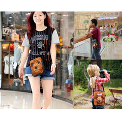 Mini 3D Dog French Bulldog Messenger Bag Casual Shoulder Book Bag