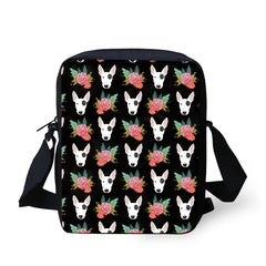Mini 3D Dog French Bulldog Messenger Bag Casual Shoulder Book Bag