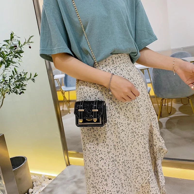Mini Crossbody Bag Lingge Shoulder Bag Spring Summer Version