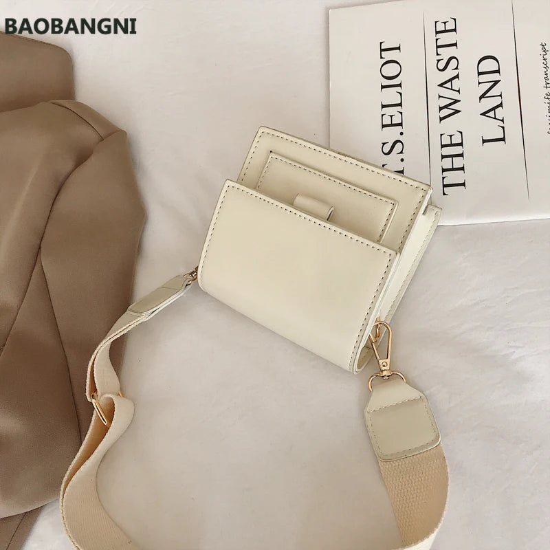 Mini Flip Square bag PU Leather Women's Handbag