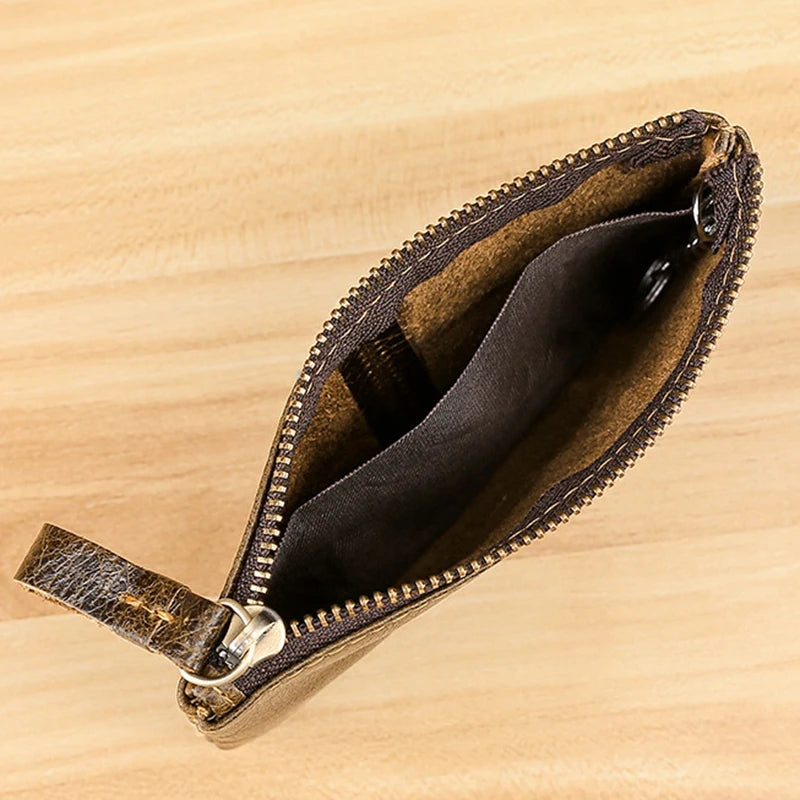 Men's Leather Bag for Drivers Vegetable Tanning Wallet