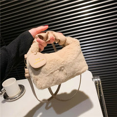 Mini Handbags for Women Winter Tote Ladies Crossbody Bag Solid High-capacity