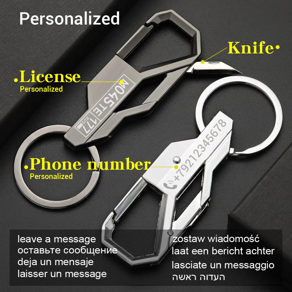 Personalized Car Plate Name Phone Number Lettering Keychain
