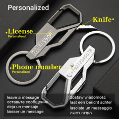 Personalized Car Plate Name Phone Number Lettering Keychain
