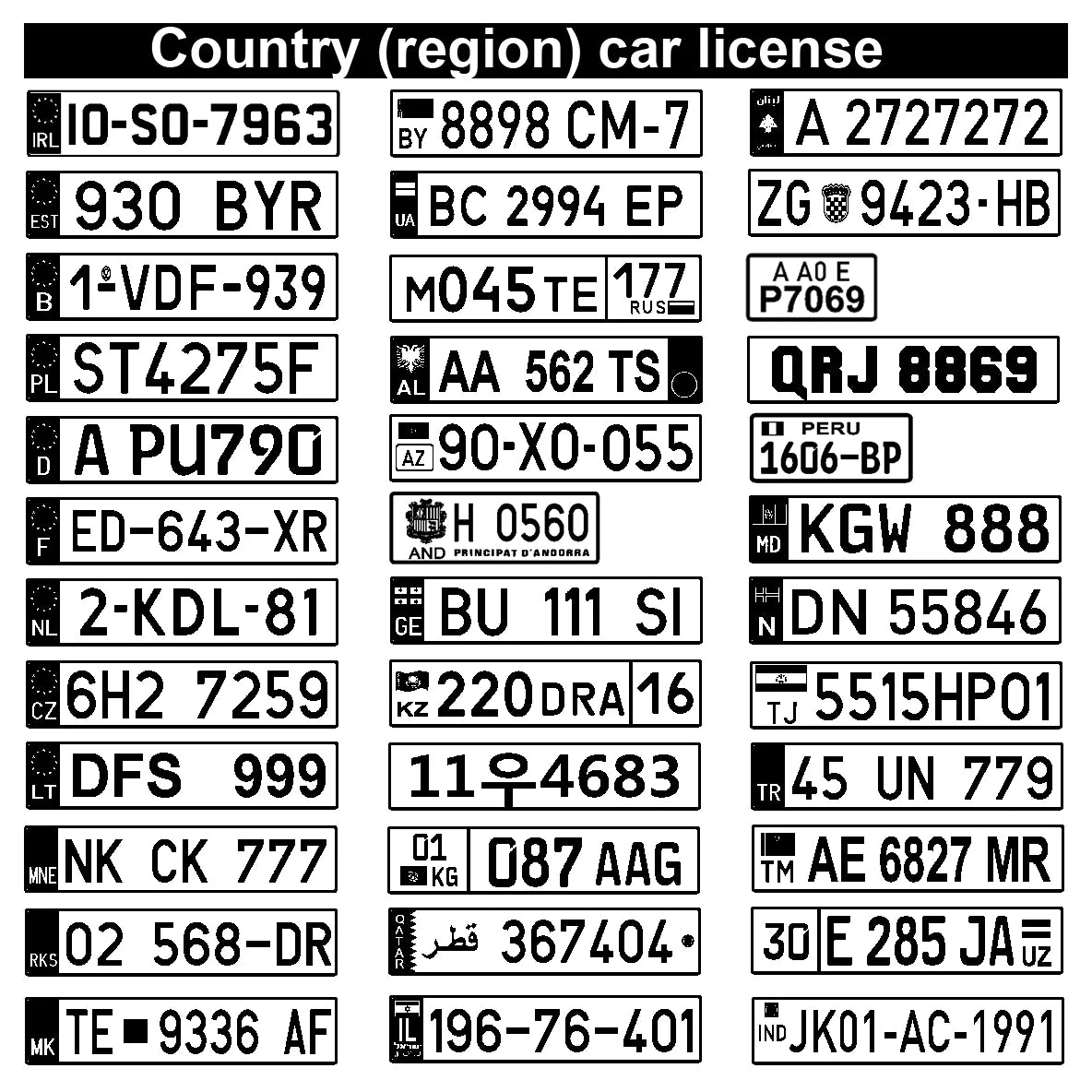 Personalized Car Plate Name Phone Number Lettering Keychain