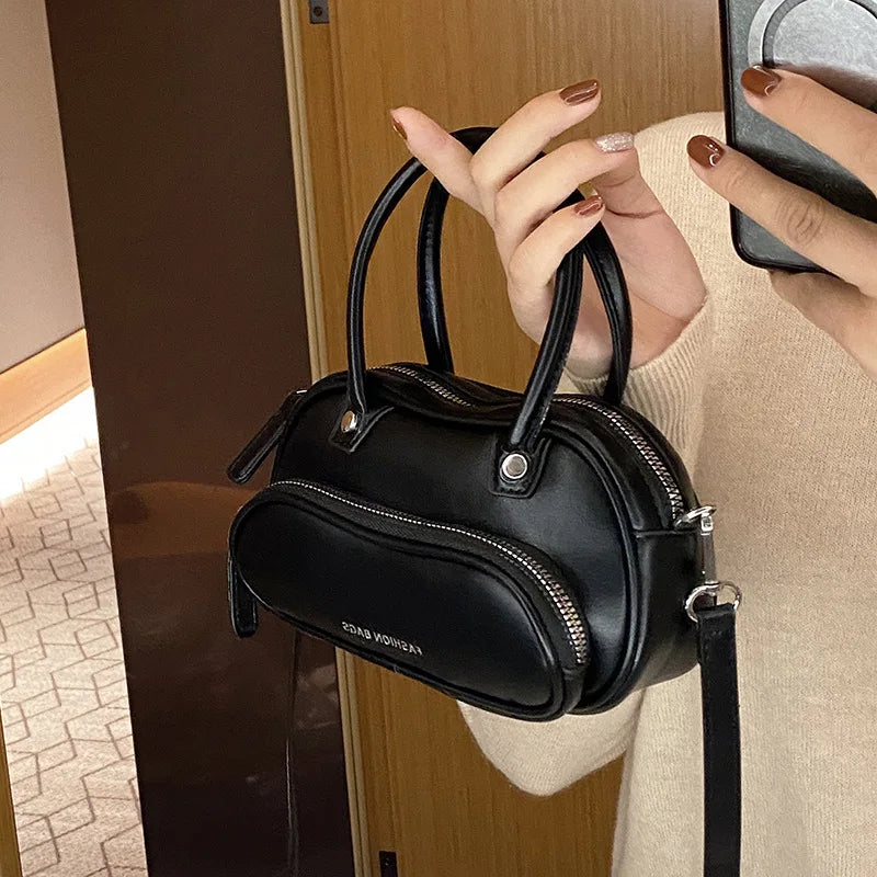Mini Ladies Handbags PU Leather Women Shoulder Bag Portable Small Square Bag