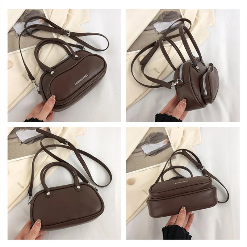 Mini Ladies Handbags PU Leather Women Shoulder Bag Portable Small Square Bag