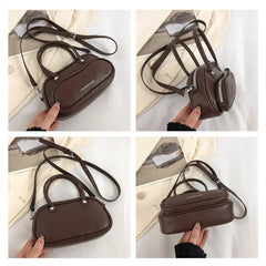 Mini Ladies Handbags PU Leather Women Shoulder Bag Portable Small Square Bag