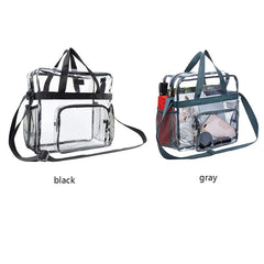 Large Capacity Clear Backpack Front Pocket Transparent Purse Shoulder Bag
