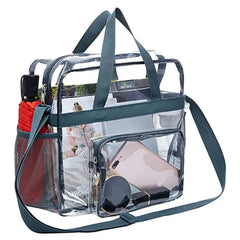 Large Capacity Clear Backpack Front Pocket Transparent Purse Shoulder Bag