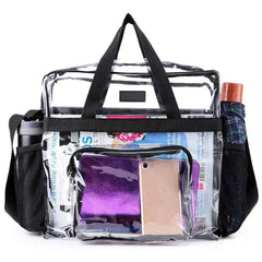Large Capacity Clear Backpack Front Pocket Transparent Purse Shoulder Bag