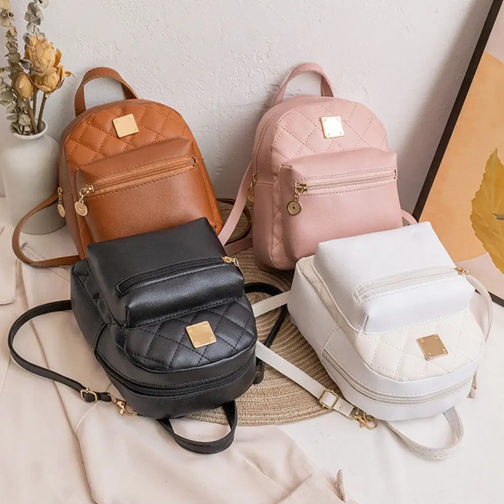 Large Capacity Waterproof PU Leather Backpack