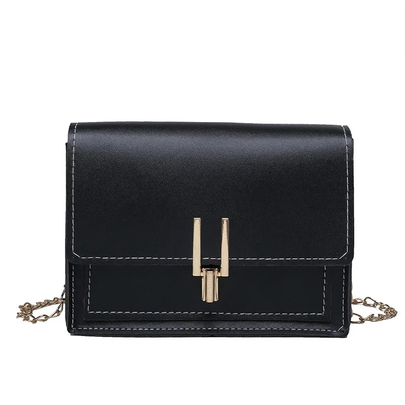Leather Crossbody Bag Women Chain Shoulder Messenger Bag