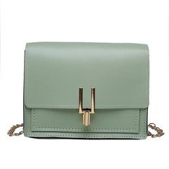 Leather Crossbody Bag Women Chain Shoulder Messenger Bag