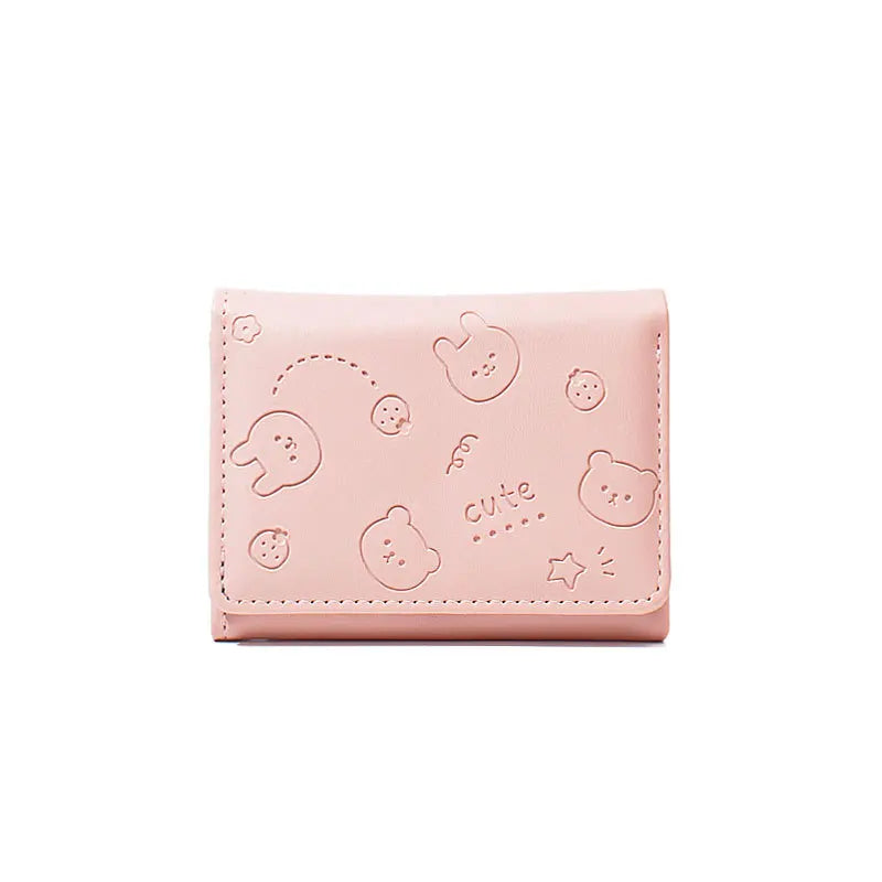 Mini Leather Women Small Wallets Short Purse ID Bag Card Holder Coin Purse