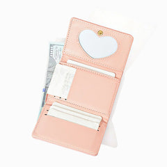 Mini Leather Women Small Wallets Short Purse ID Bag Card Holder Coin Purse
