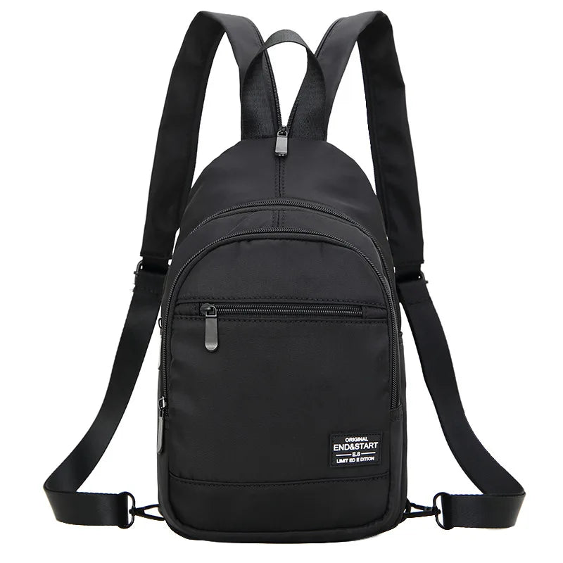 Waterproof Mini Men's Backpack Small Shoulder School Bag Canvas Travel Backpacks
