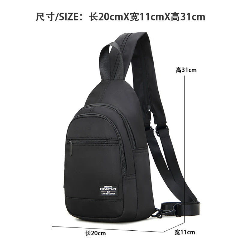 Waterproof Mini Men's Backpack Small Shoulder School Bag Canvas Travel Backpacks