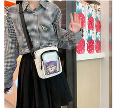 Mini Messenger Bag Women's PVC Transparent Ita Bag Ladies Shoulder Bag