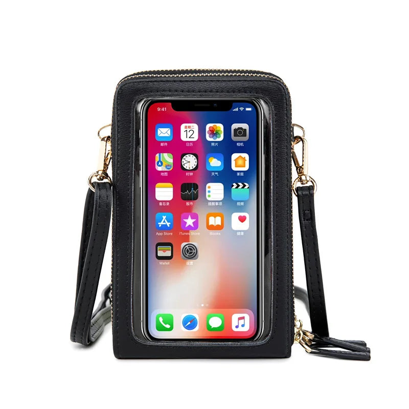 Small Crossbody Bag Women Touchable Cell Phone Pocket Card Purse