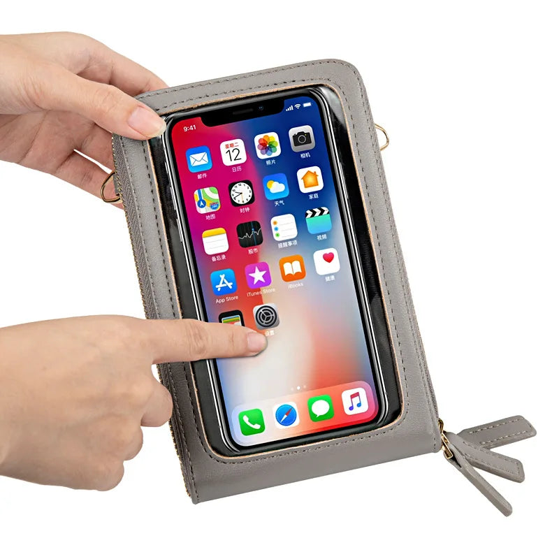 Small Crossbody Bag Women Touchable Cell Phone Pocket Card Purse