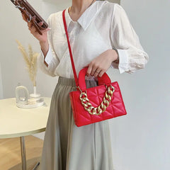 Mini Orange Tote Bags For Women Red Purses Ladies Leather