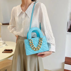 Mini Orange Tote Bags For Women Red Purses Ladies Leather