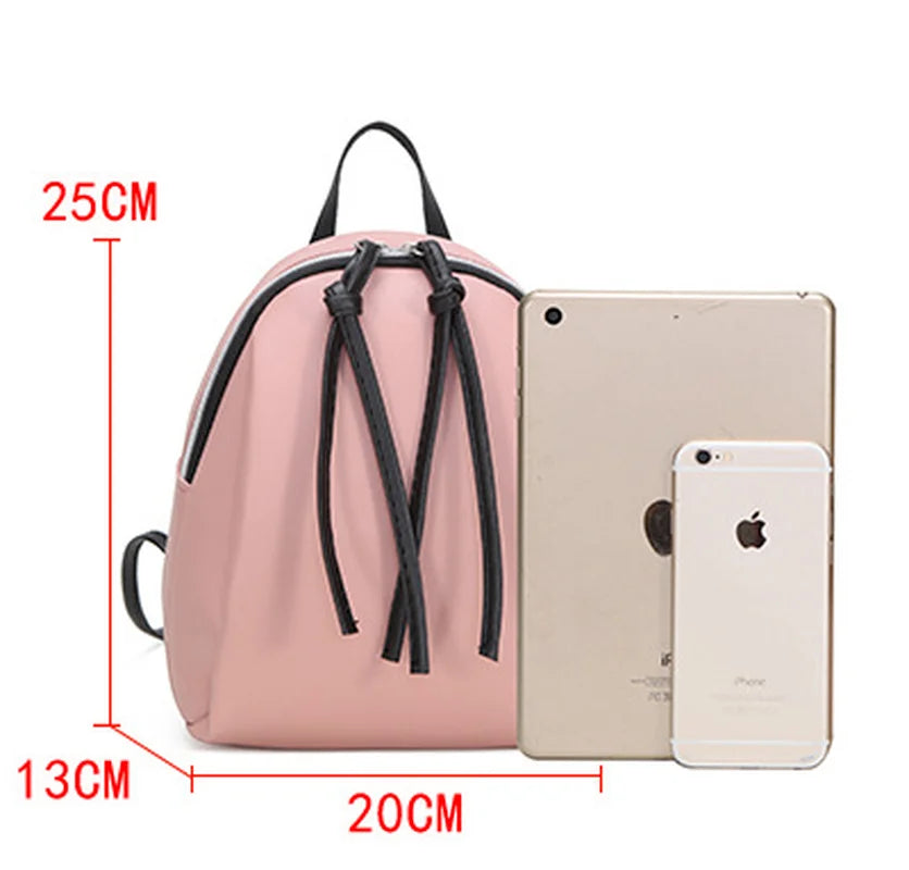 Mini PU Leather Backpack Small Shoulder Bag for Teenage Girls