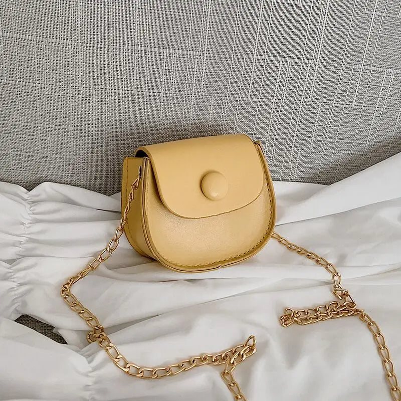 Mini PU Leather Girls Small Purse Crossbody Jelly Shoulder Bag