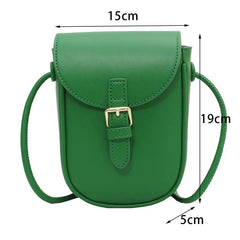 Mini PU Leather Crossbody Bag For Woman Phone Shoulder Side Bags Handbag Purses