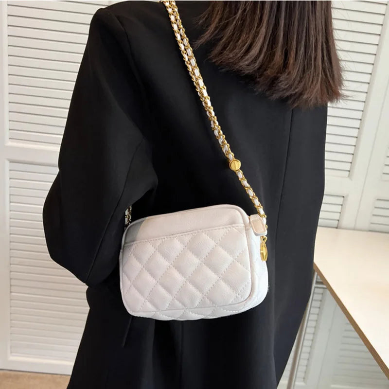 PU Leather Crossbody Bags for Women Small Shoulder Bag Chain Totes