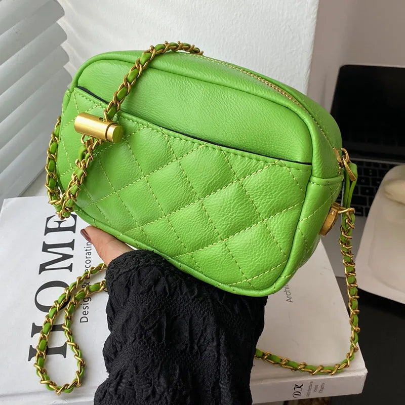 PU Leather Crossbody Bags for Women Small Shoulder Bag Chain Totes