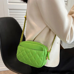 PU Leather Crossbody Bags for Women Small Shoulder Bag Chain Totes
