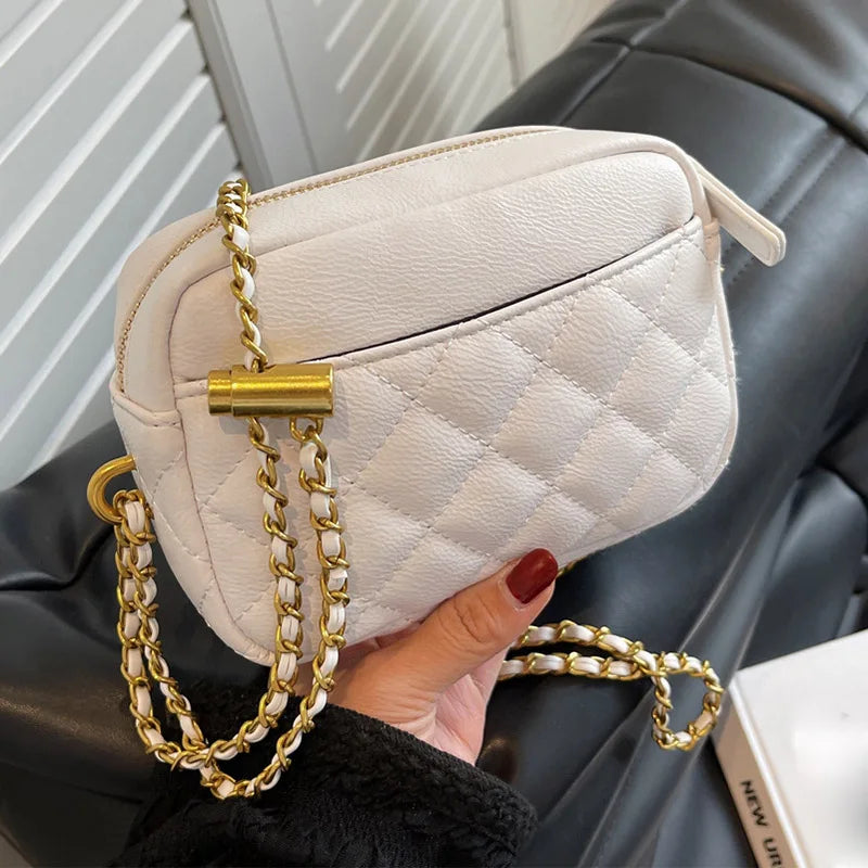 PU Leather Crossbody Bags for Women Small Shoulder Bag Chain Totes