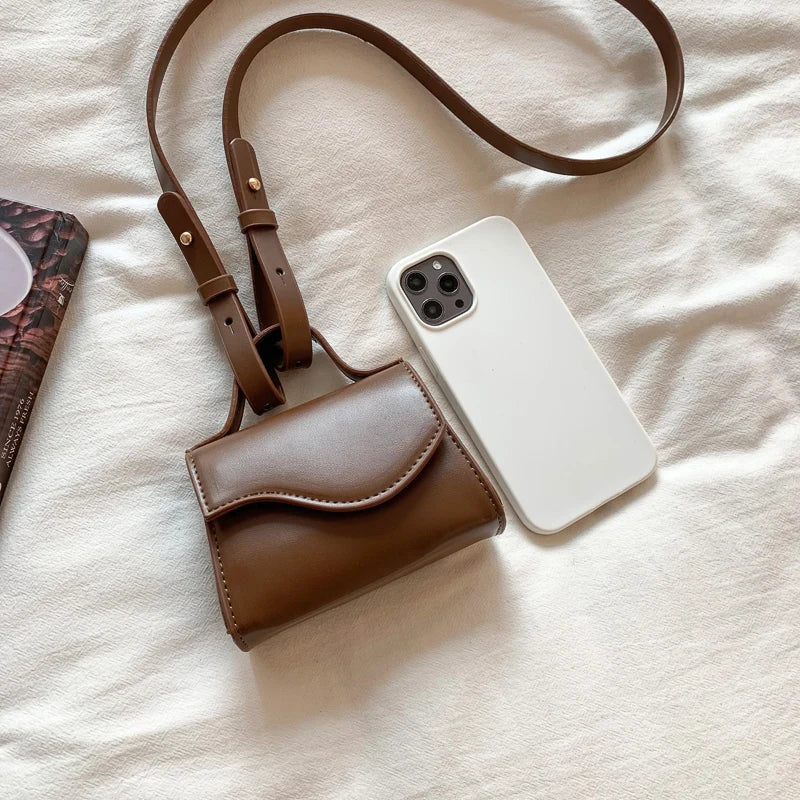 Mini PU Crossbody Lipstick Bag for Women Shoulder Handbag