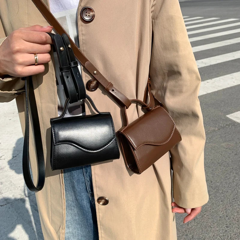 Mini PU Crossbody Lipstick Bag for Women Shoulder Handbag
