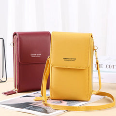 Mini PU Leather Phone Crossbody Bag for Women Touch Screen Purses