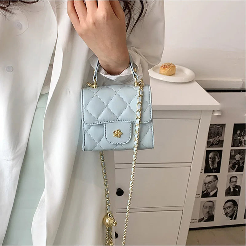 Mini PU Leather Shoulder Bags For Women Chain Crossbody Tote
