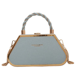 Mini PU Leather Y2k Box Chain Crossbody Shoulder Tote Bag