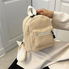 Mini Plush Backpack for Women Girls