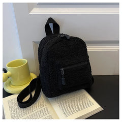 Mini Plush Backpack for Women Girls Cute Daypack
