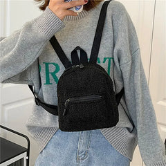 Mini Plush Backpack for Women Girls